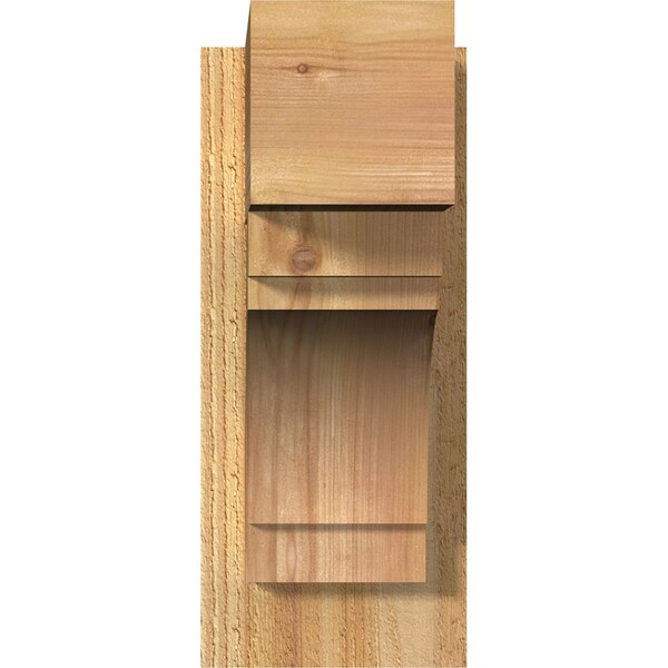 Merced Block Rough Sawn Outlooker, Western Red Cedar, 6W X 14D X 14H